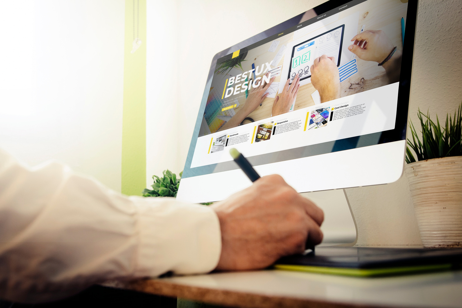 web developer designing a website